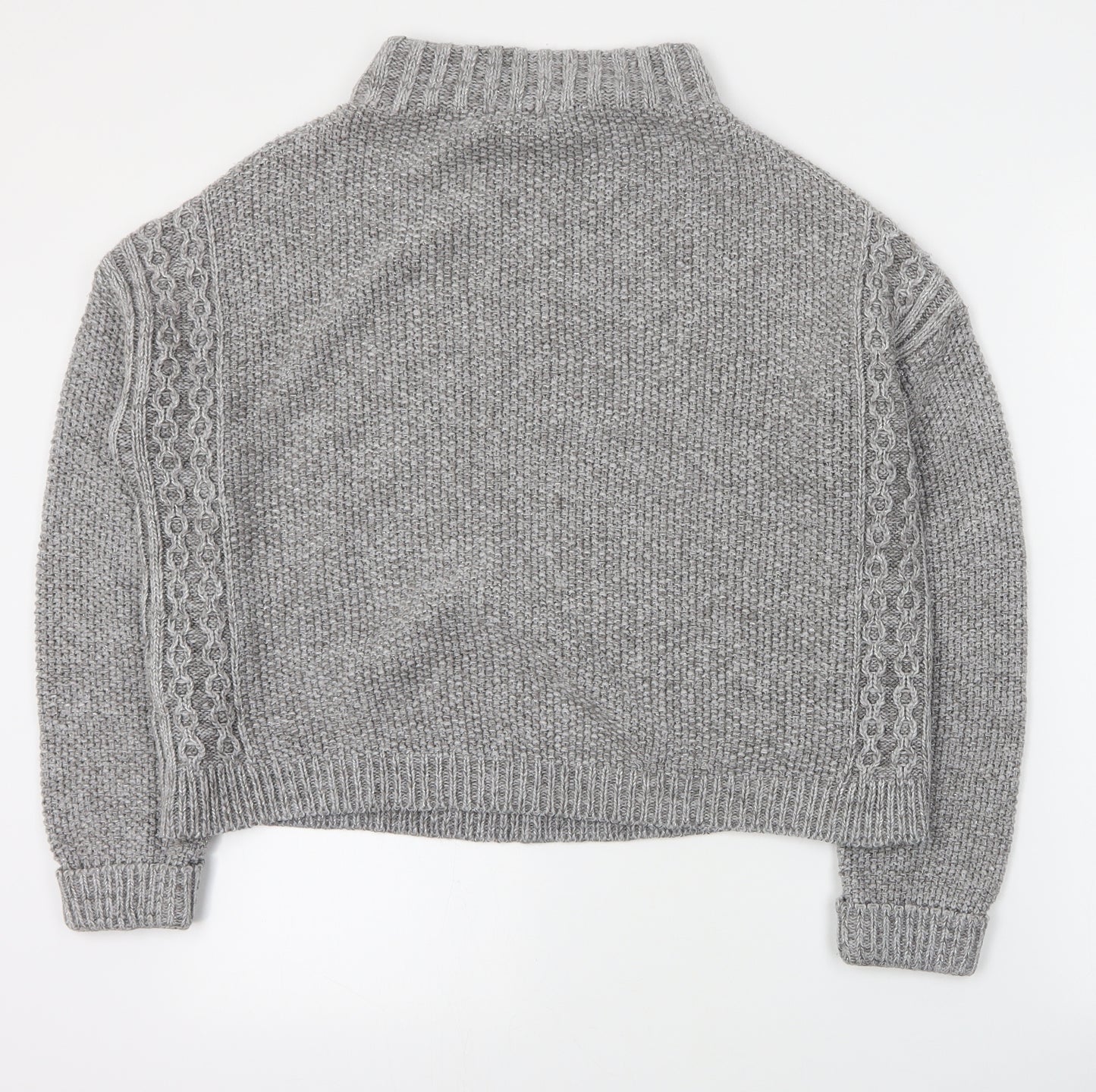 NEXT Womens Grey High Neck  Acrylic Pullover Jumper Size S