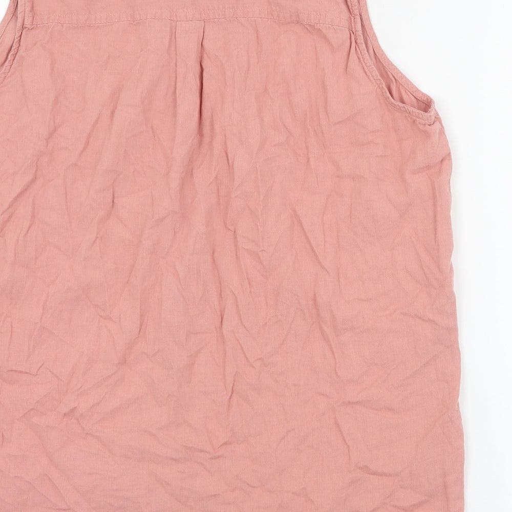 George Womens Pink  Linen Basic Button-Up Size 18 Collared