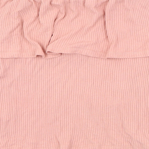 Miss Selfridge Womens Pink  Viscose Basic Blouse Size 10 Off the Shoulder