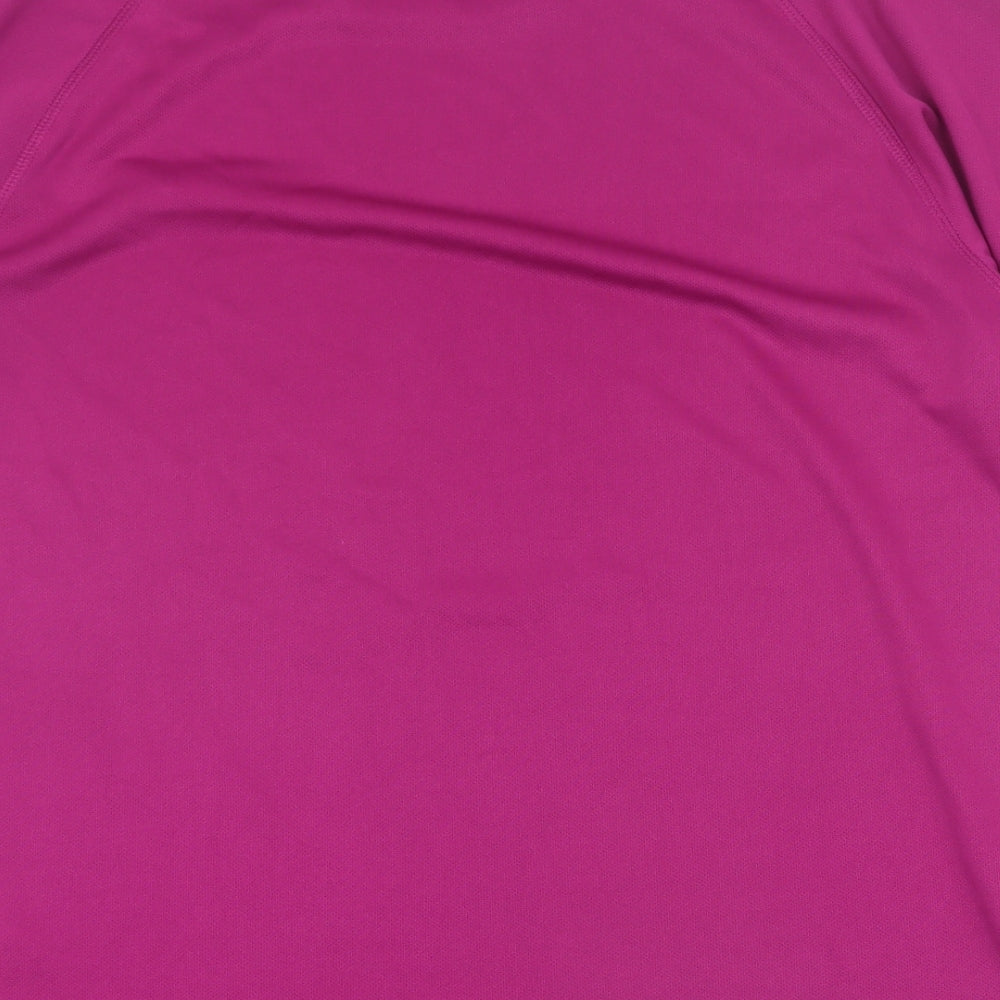 Dunnes Mens Pink  Polyester  T-Shirt Size M Round Neck