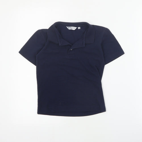 Trutex Boys Blue  Polyester Basic Polo Size 5-6 Years Collared Button