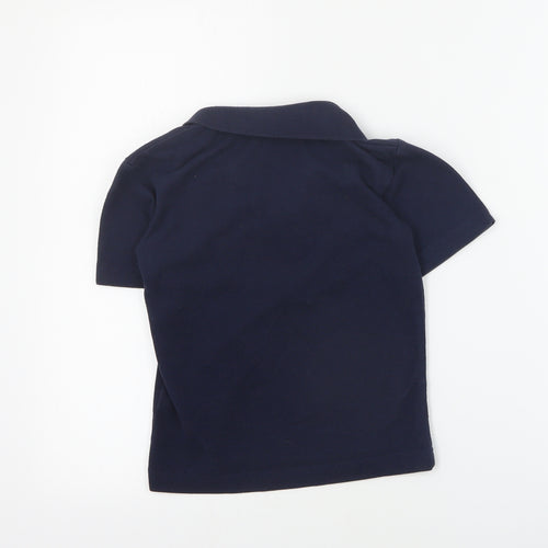 Trutex Boys Blue  Polyester Basic Polo Size 5-6 Years Collared Button