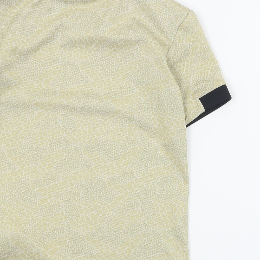 adidas Boys Beige  Polyester Basic T-Shirt Size 5-6 Years Crew Neck Pullover - Manchester United FC