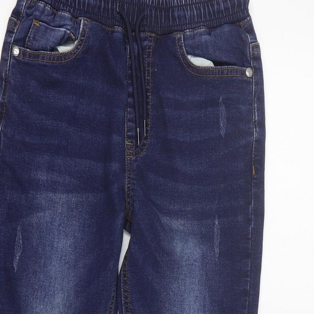 NEXT Boys Blue  Cotton Skinny Jeans Size 8 Years  Regular Drawstring