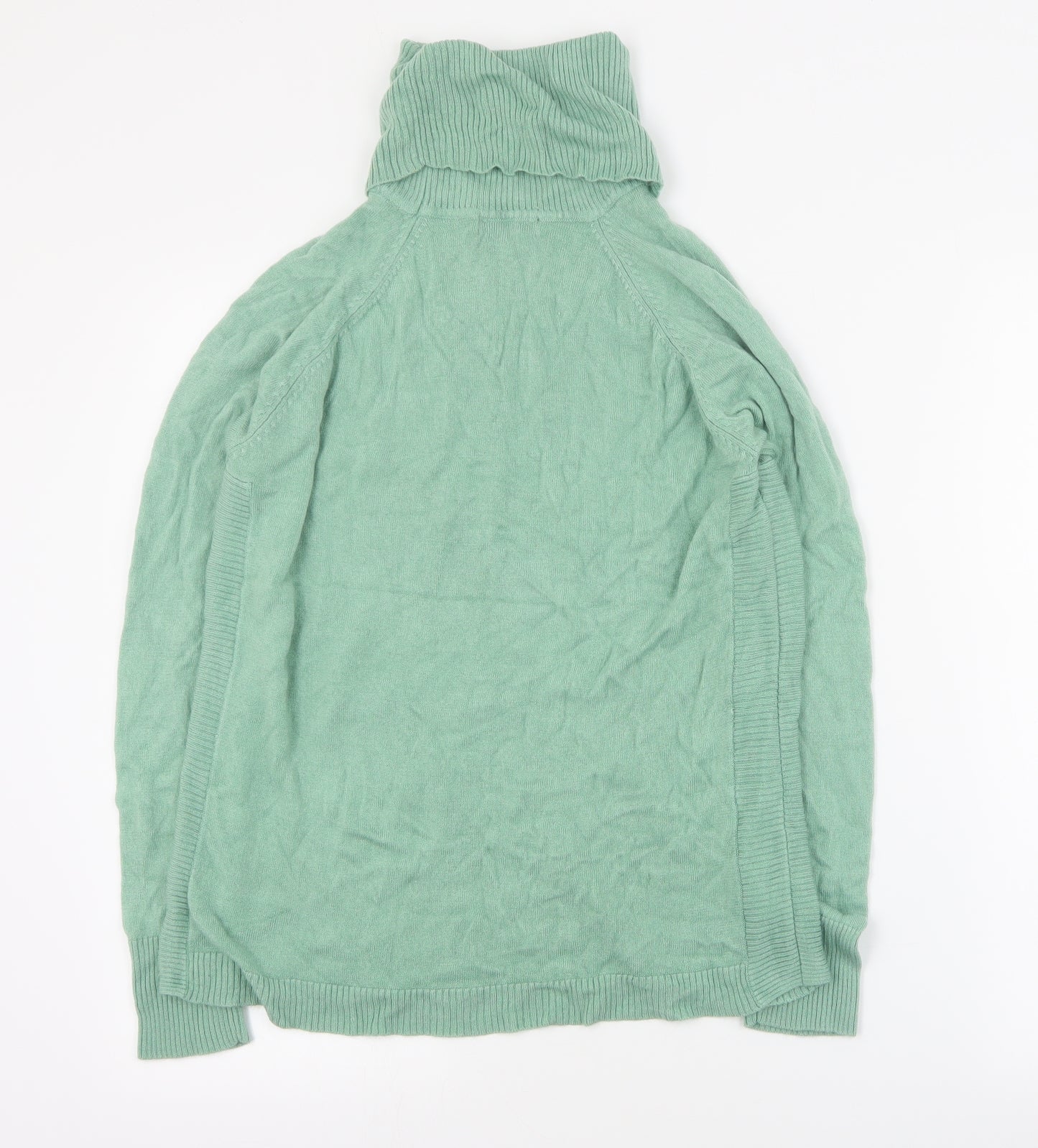 Dunnes Womens Green Roll Neck  Acrylic Pullover Jumper Size XS