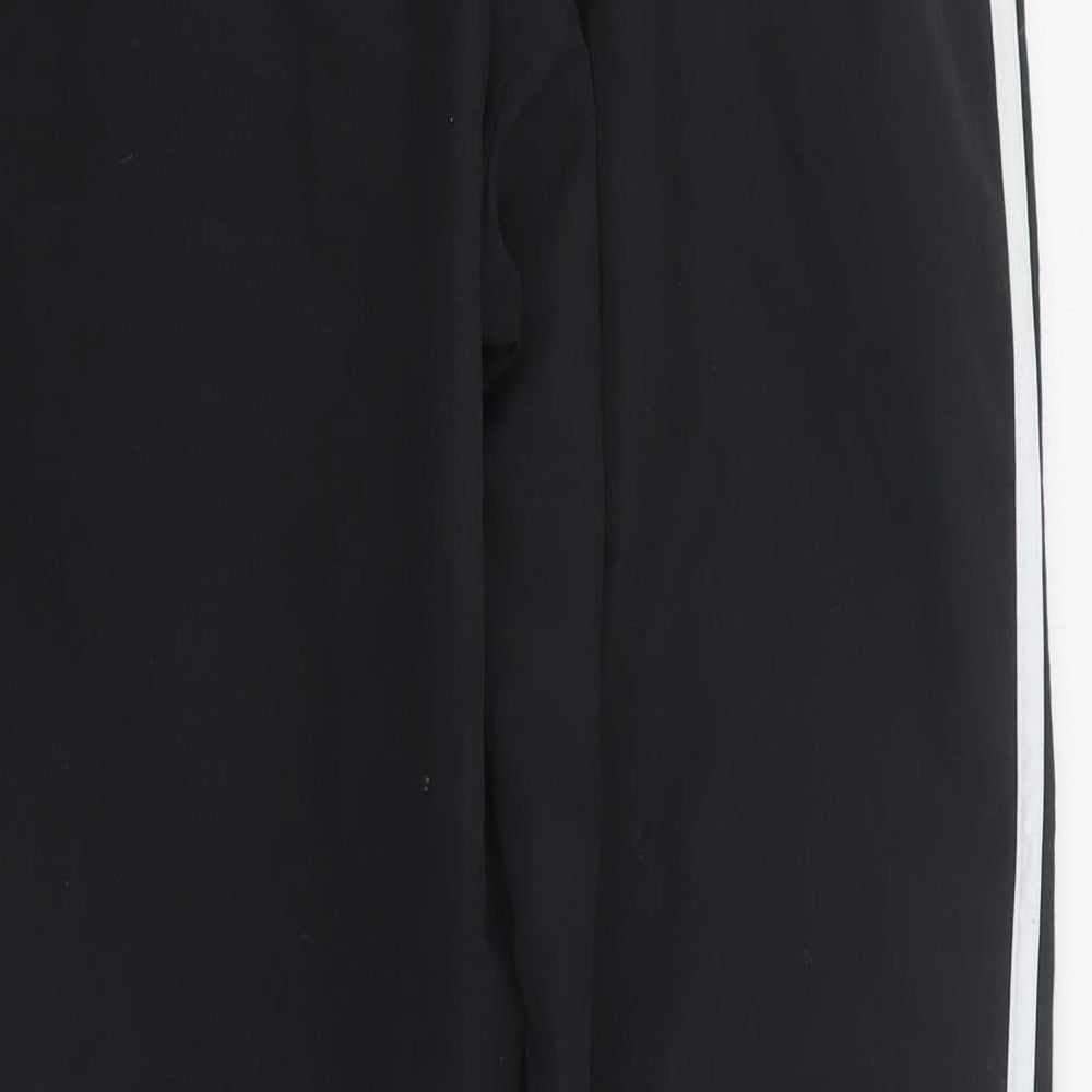 adidas Womens Black  Polyester Jogger Trousers Size M L28 in Regular