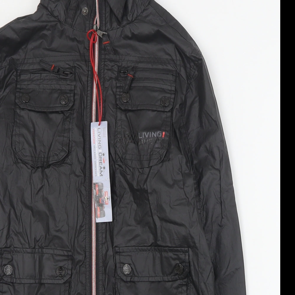 Marks and Spencer Boys Black   Jacket Coat Size 11-12 Years  Zip