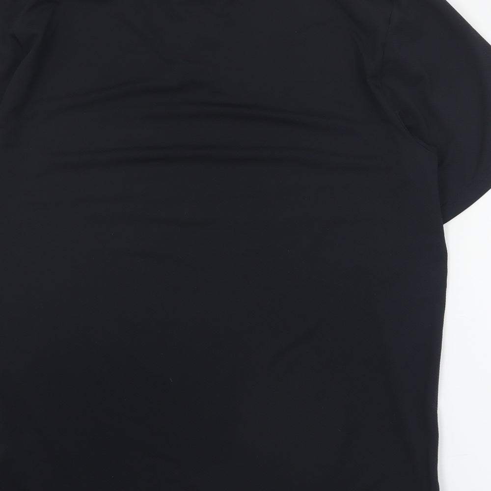 Under armour Mens Black  Polyester  Polo Size L Collared Button