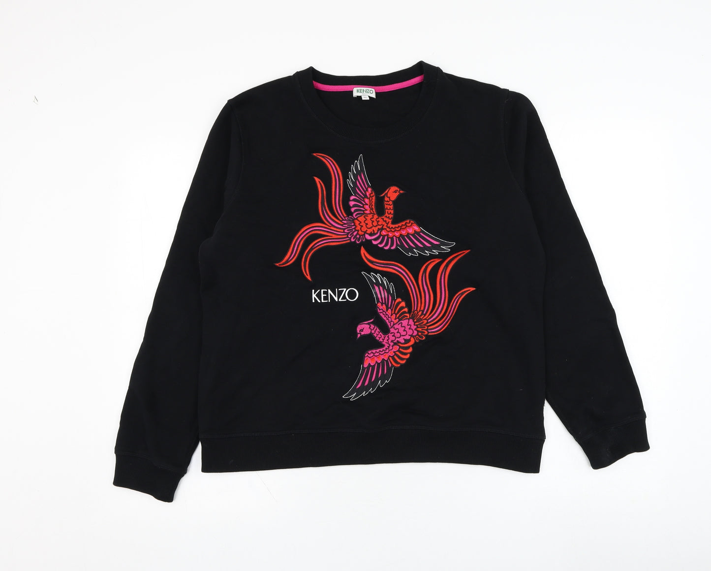 KENZO Womens Black  Cotton Pullover Sweatshirt Size XL  Pullover