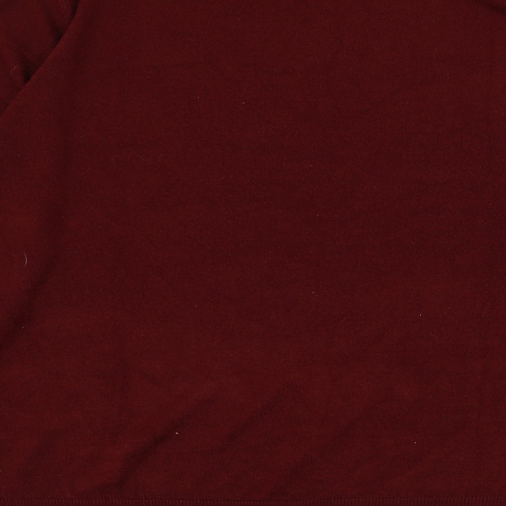 Primark Mens Red Round Neck  Acrylic Pullover Jumper Size XL