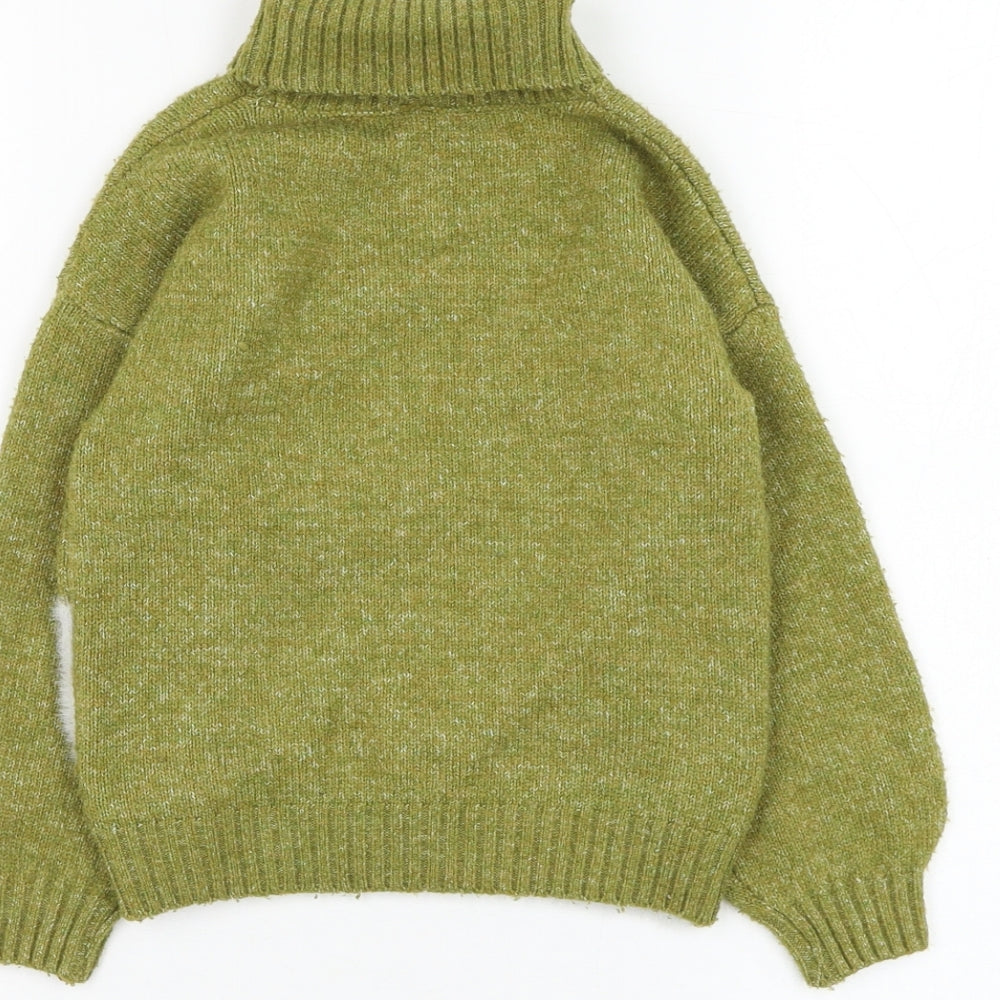 TU Girls Green Round Neck  Acrylic Pullover Jumper Size 5 Years  Pullover - Christmas, Reindeer