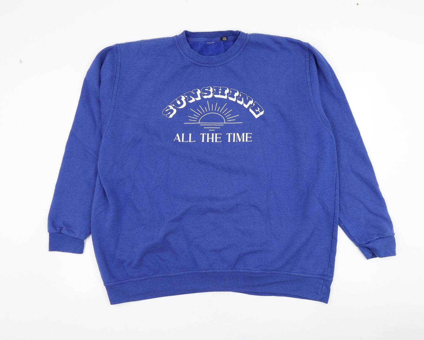 In the Style Womens Blue  Cotton Pullover Sweatshirt Size 22  Pullover - Sunshine