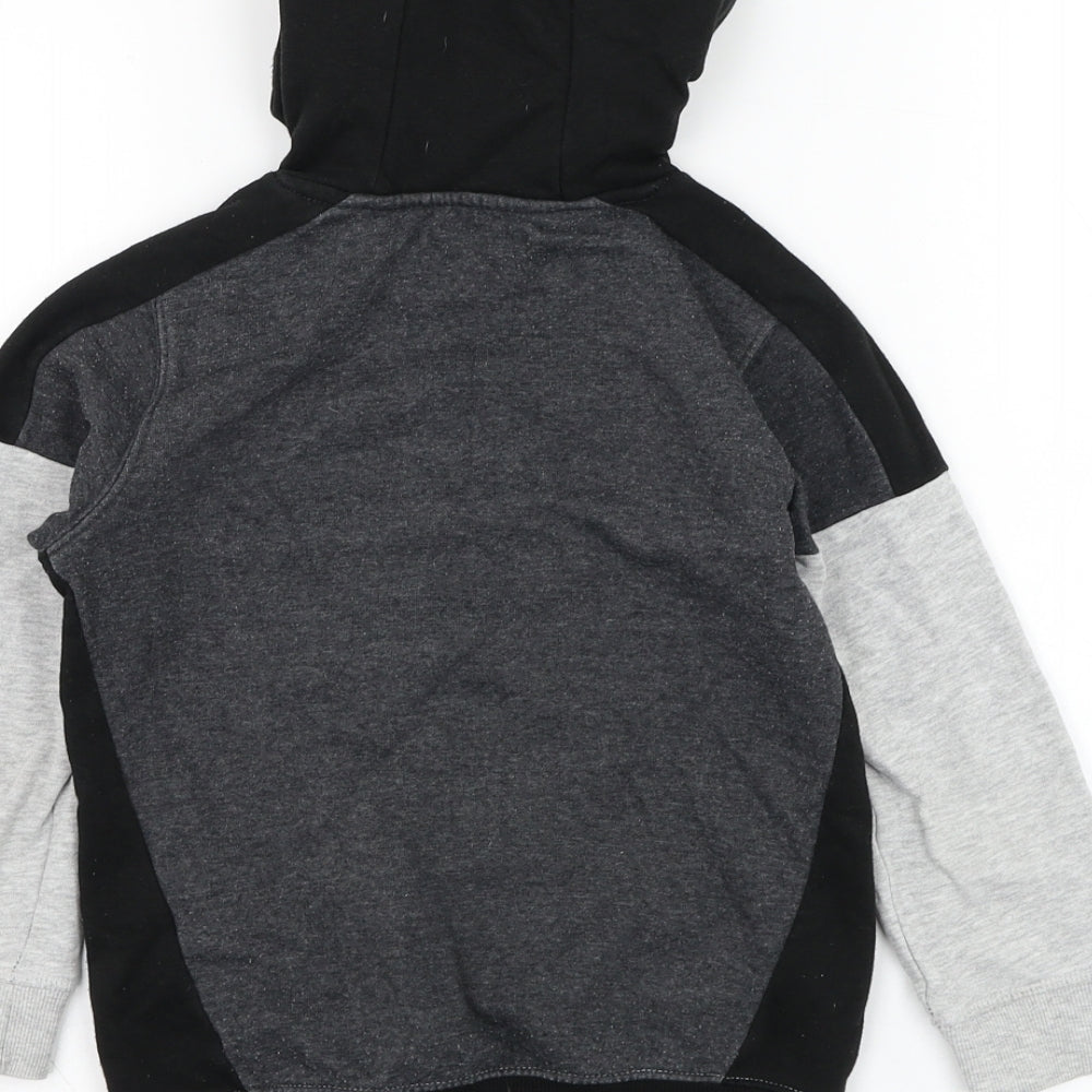 Matalan Boys Grey  Cotton Pullover Hoodie Size 7 Years  Pullover