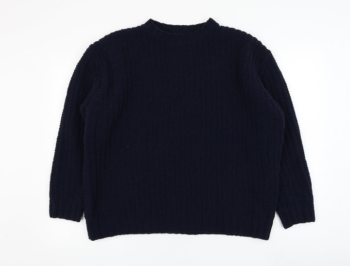 Debenhams Womens Blue Round Neck  Polyester Pullover Jumper Size M