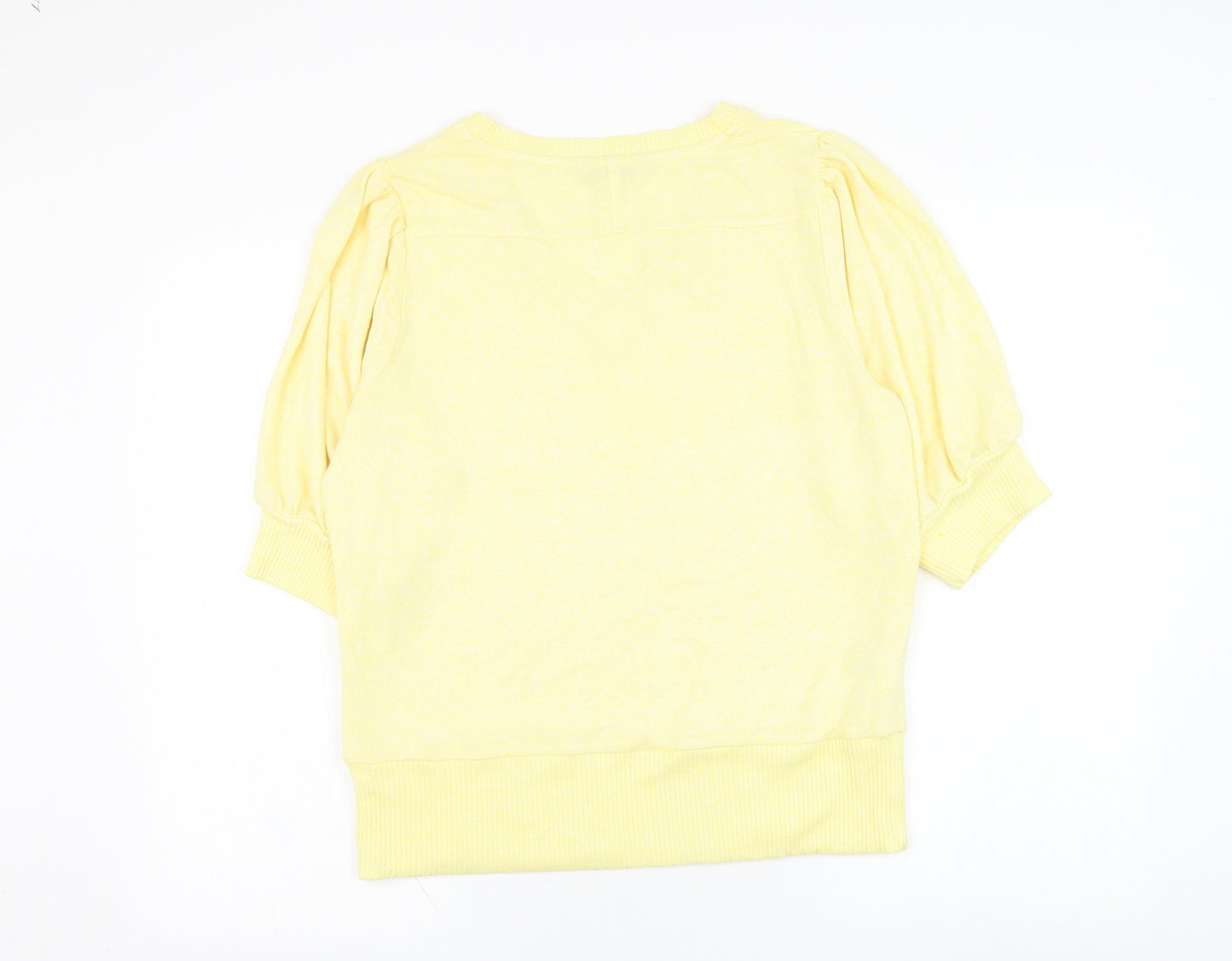 NEXT Womens Yellow V-Neck  Viscose Pullover Jumper Size 16