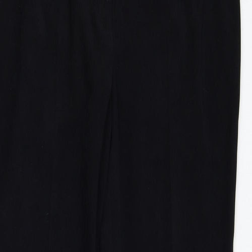 NEXT Womens Black  Polyester Trousers  Size 14 L30 in Regular Zip