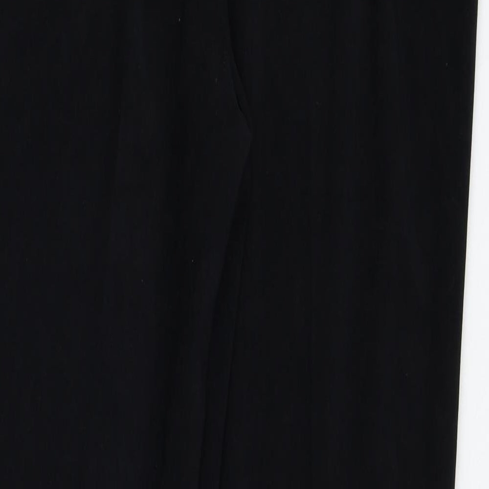 NEXT Womens Black  Polyester Trousers  Size 14 L30 in Regular Zip