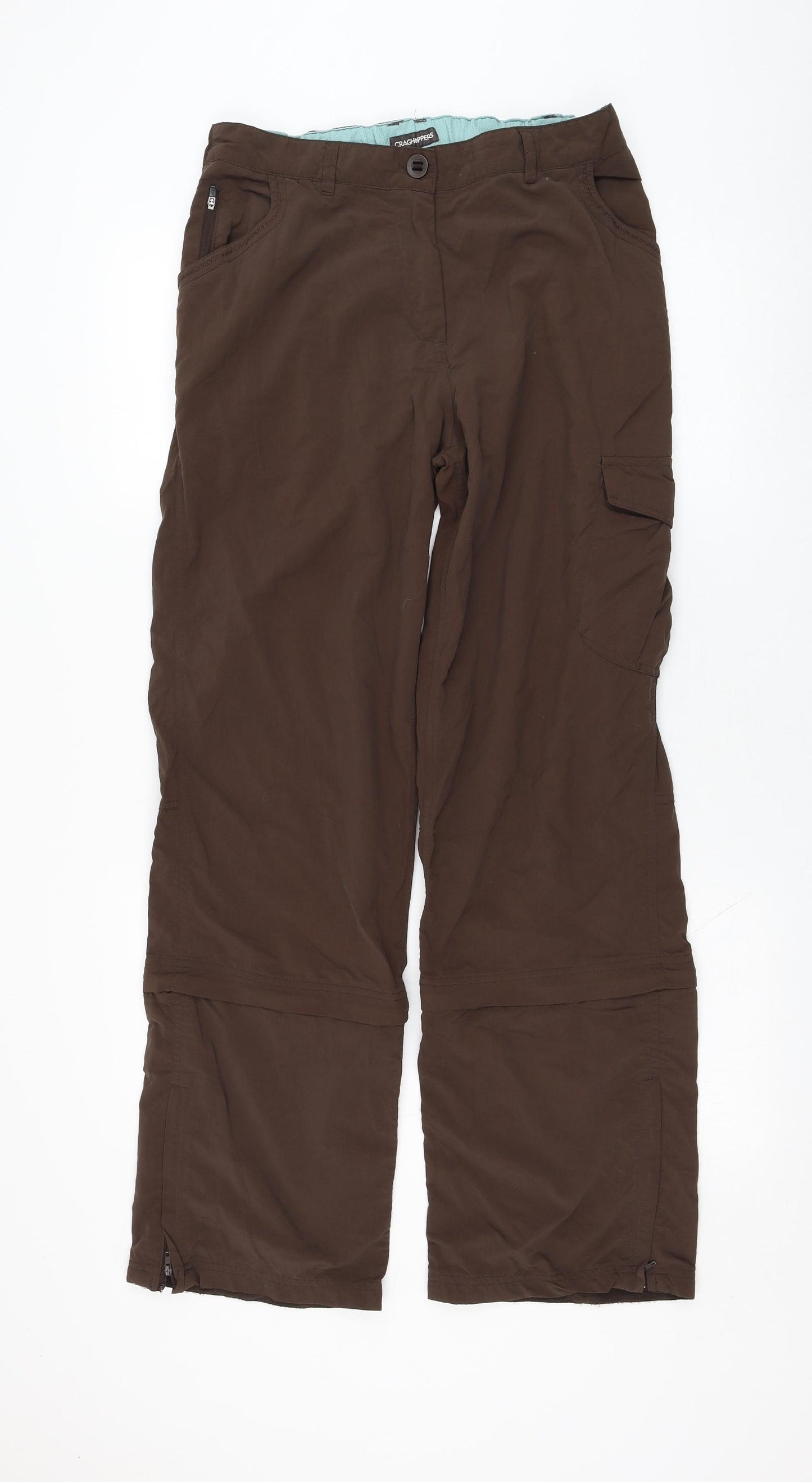 Craghoppers Womens Brown  Polyamide Sweatpants Trousers Size 10 L30 in Regular Zip