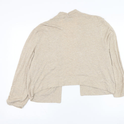 Wallis Womens Brown Square Neck  Viscose Cardigan Jumper Size L
