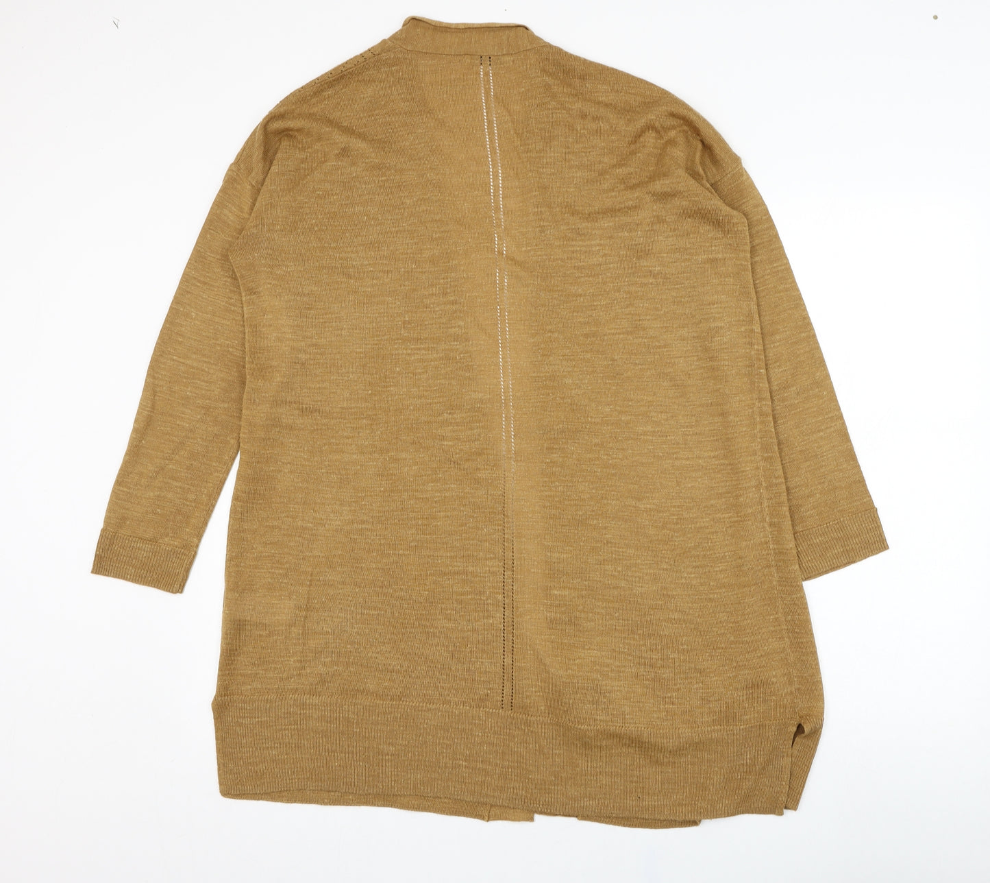 Marks and Spencer Womens Brown Square Neck  Acrylic Cardigan Jumper Size 10