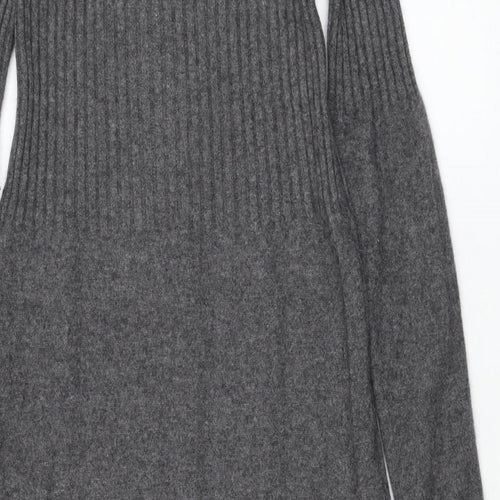 Denner Womens Grey  Cashmere Jumper Dress  Size S  Round Neck Pullover