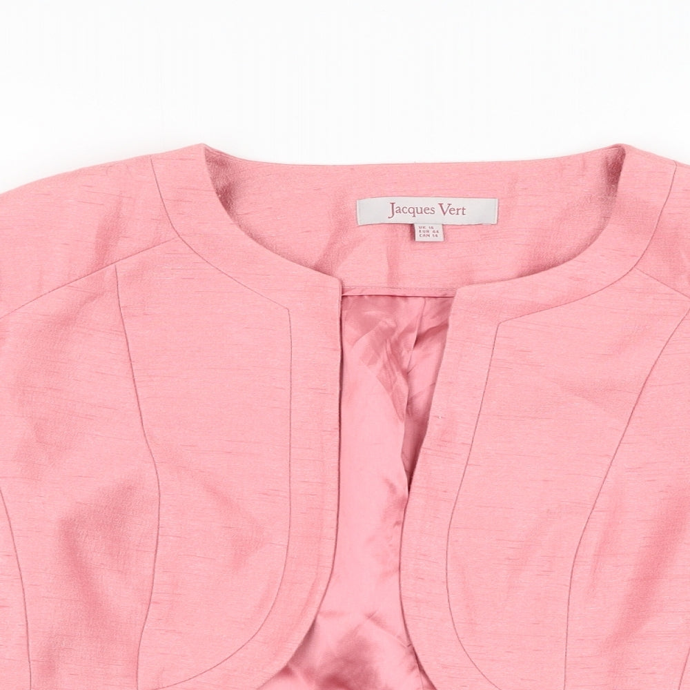Jacques Vert Womens Pink   Jacket Blazer Size 16