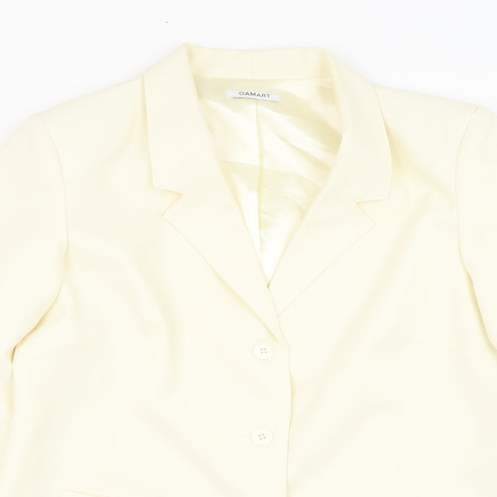 Damart Womens Ivory   Jacket Blazer Size 12  Button