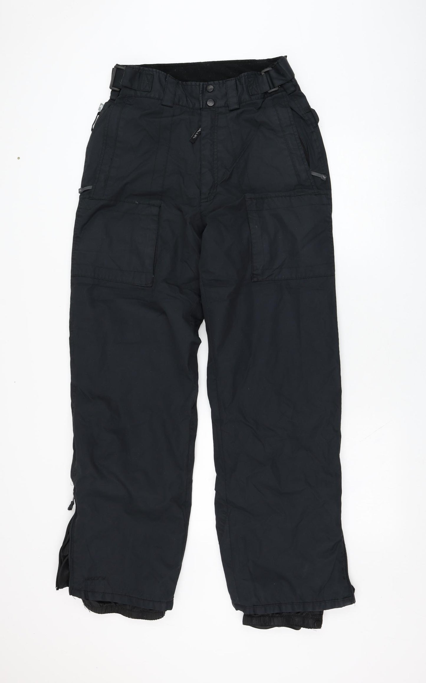 Parallel Mens Black  Nylon Snow Pants Trousers Size S L33 in Regular Zip