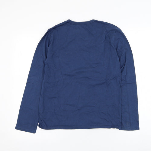 Gap Boys Blue  Cotton Basic T-Shirt Size 2XL Round Neck Pullover - Solar System