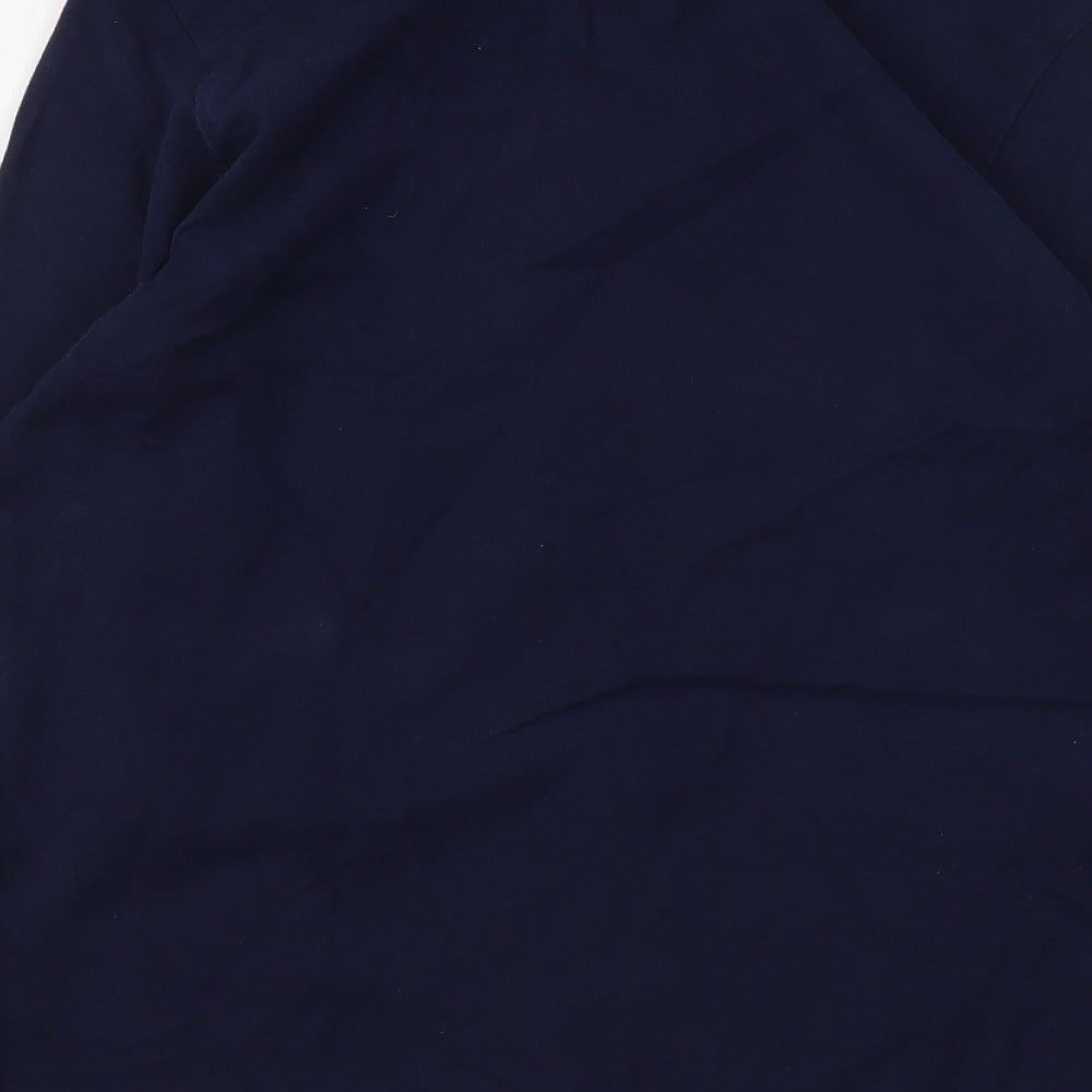 Marks and Spencer Mens Blue  Cotton  Polo Size L Collared