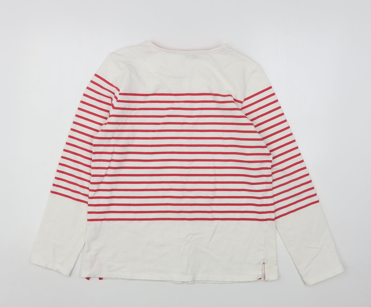 Joules Womens Multicoloured Round Neck Striped Cotton Pullover Jumper Size 12