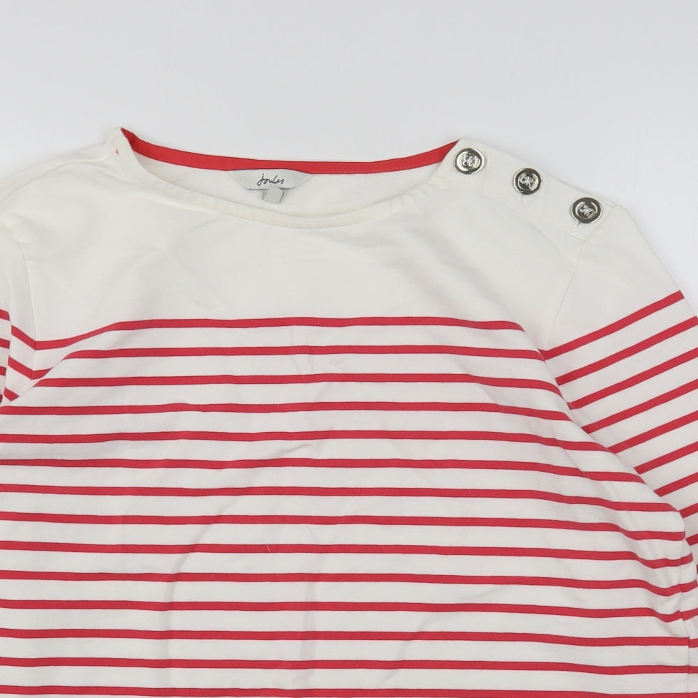 Joules Womens Multicoloured Round Neck Striped Cotton Pullover Jumper Size 12