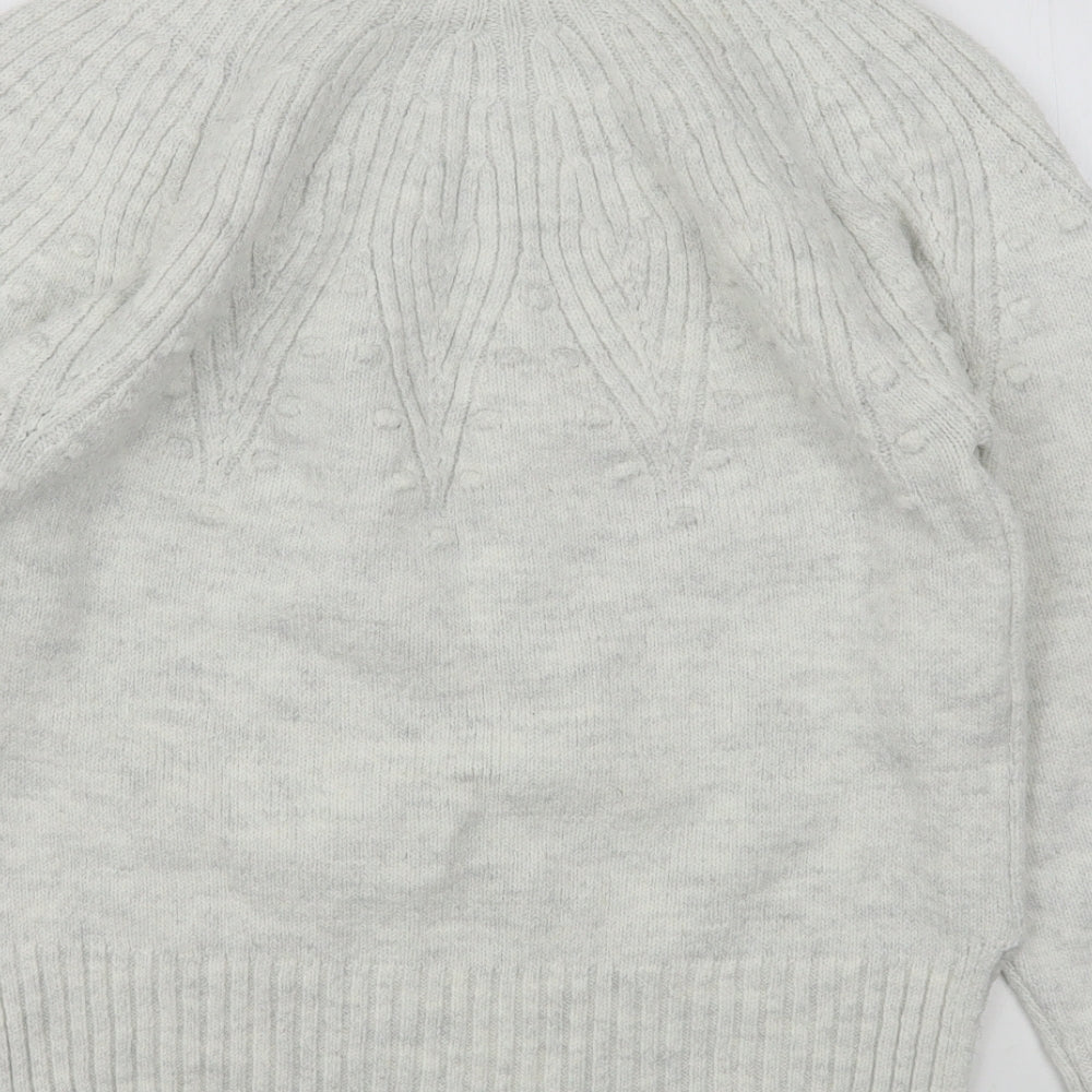 Marks and Spencer Womens Grey High Neck  Polyester Pullover Jumper Size M
