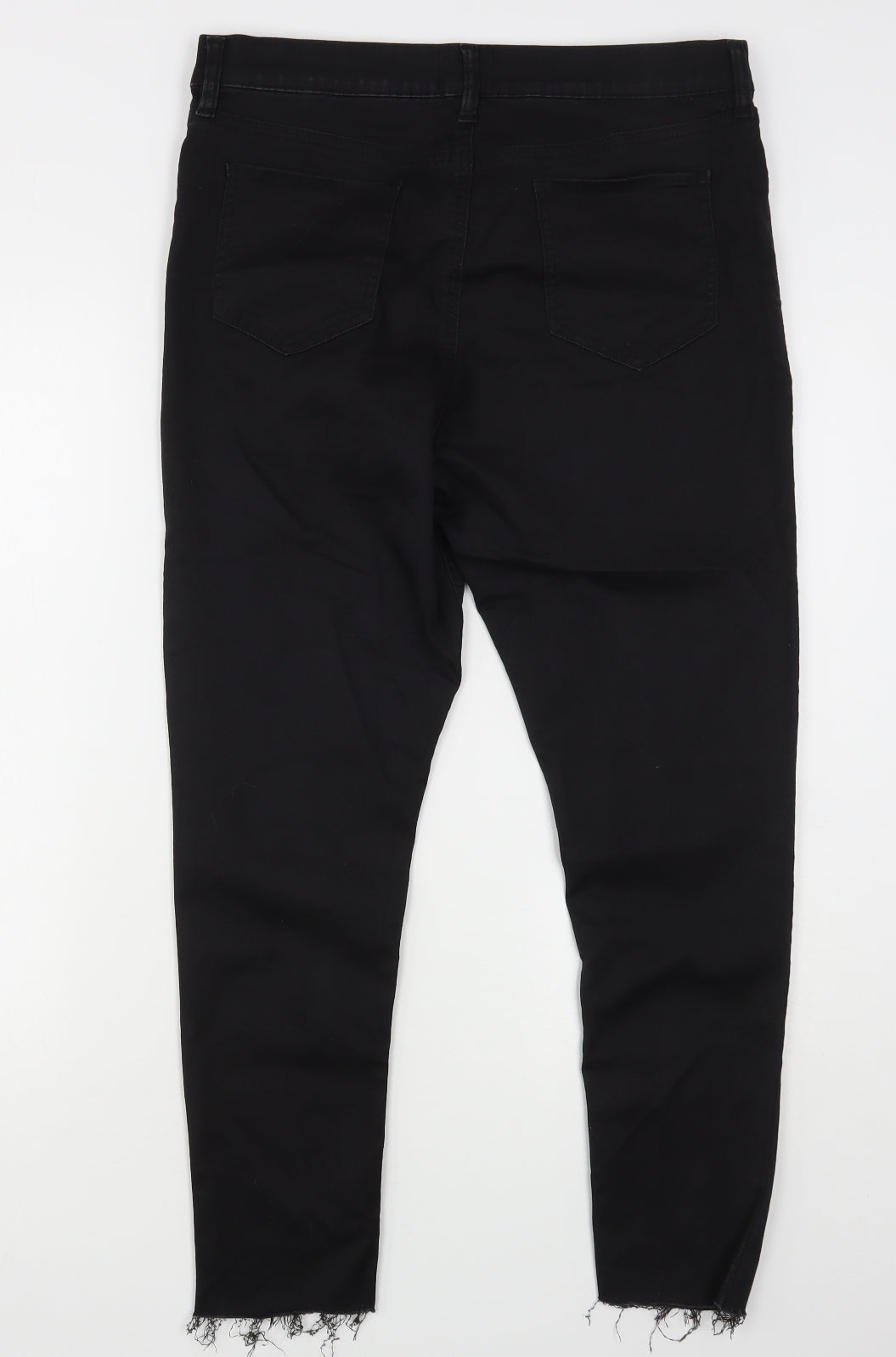 F&F Womens Black  Cotton Jegging Jeans Size 16 L27 in Regular