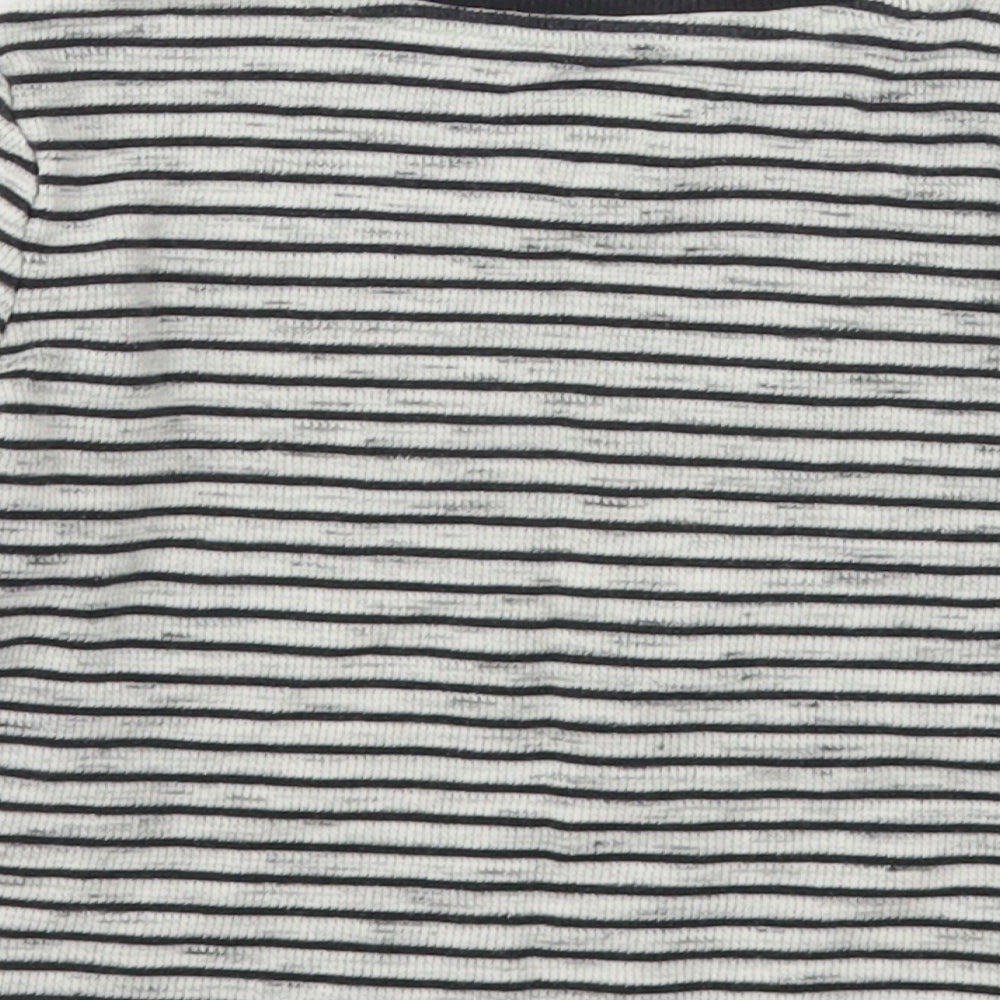 F&F Boys Multicoloured Striped Cotton Basic T-Shirt Size 3-4 Years Round Neck
