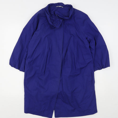 Marks and Spencer Womens Blue   Overcoat Coat Size 14