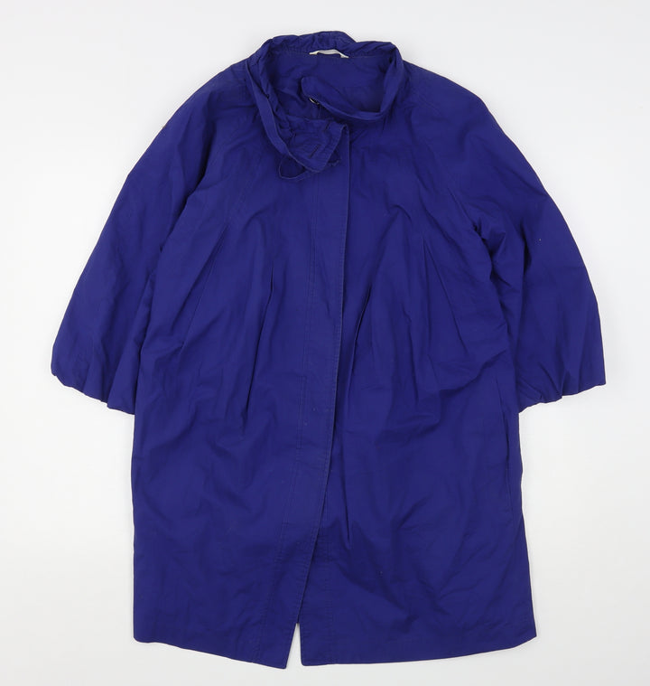 Marks and Spencer Womens Blue   Overcoat Coat Size 14