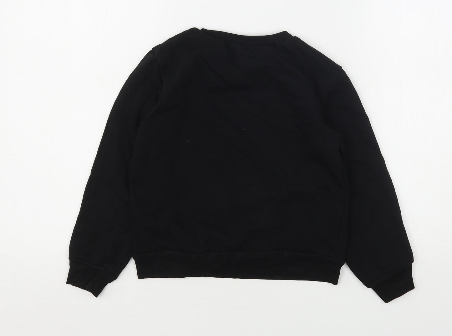 H&M Boys Black  Cotton Pullover Sweatshirt Size 7-8 Years