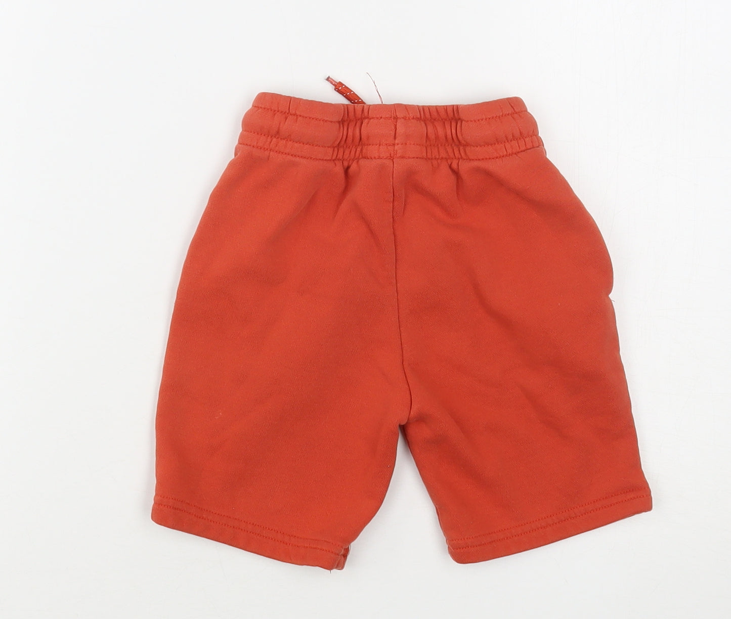 Primark Boys Orange  Cotton Sweat Shorts Size 5-6 Years  Regular Drawstring