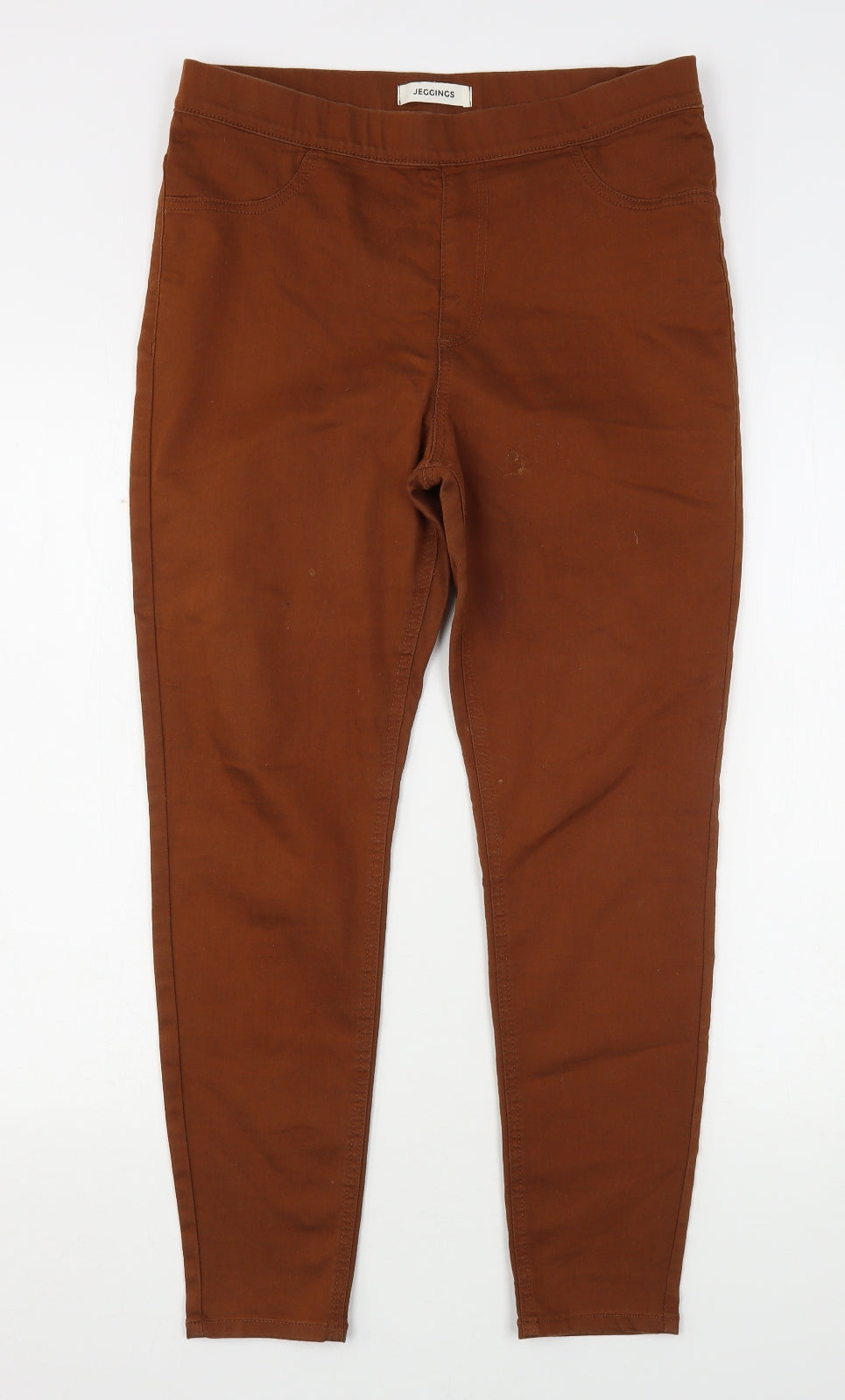 Marks and Spencer Womens Brown  Cotton Jegging Jeans Size 14 L25 in Regular
