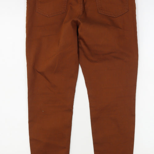 Marks and Spencer Womens Brown  Cotton Jegging Jeans Size 14 L25 in Regular