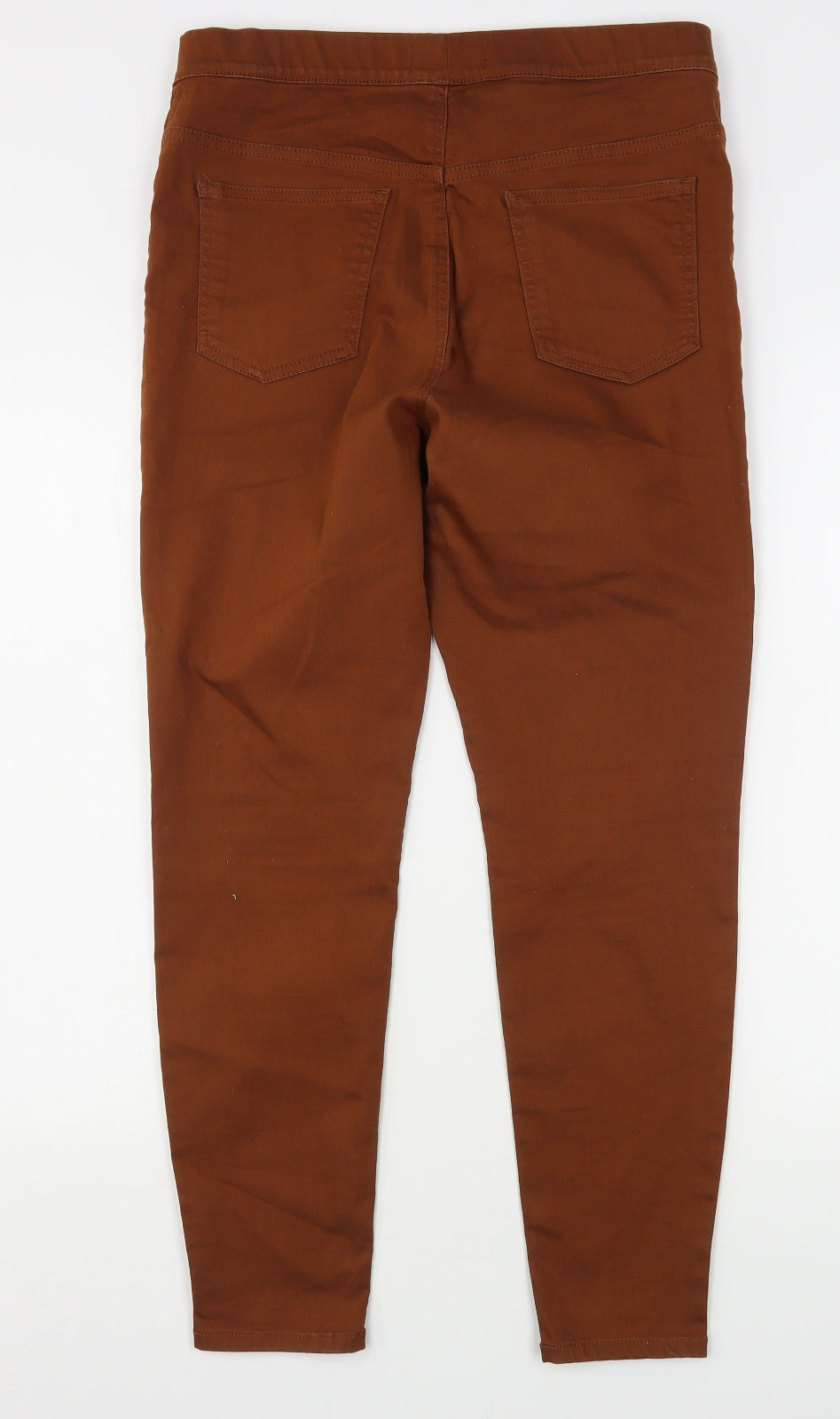 Marks and Spencer Womens Brown  Cotton Jegging Jeans Size 14 L25 in Regular
