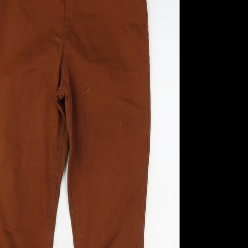 Marks and Spencer Womens Brown  Cotton Jegging Jeans Size 14 L25 in Regular