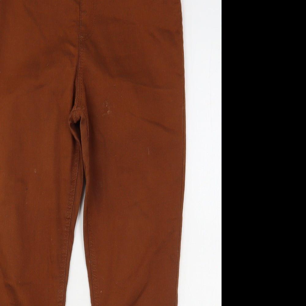 Marks and Spencer Womens Brown  Cotton Jegging Jeans Size 14 L25 in Regular
