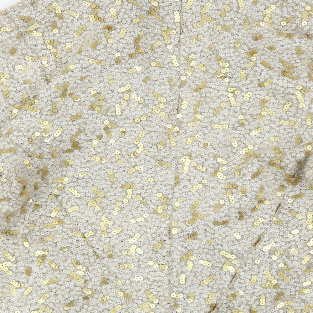 Lucy Paris Womens Gold   Jacket Blazer Size L