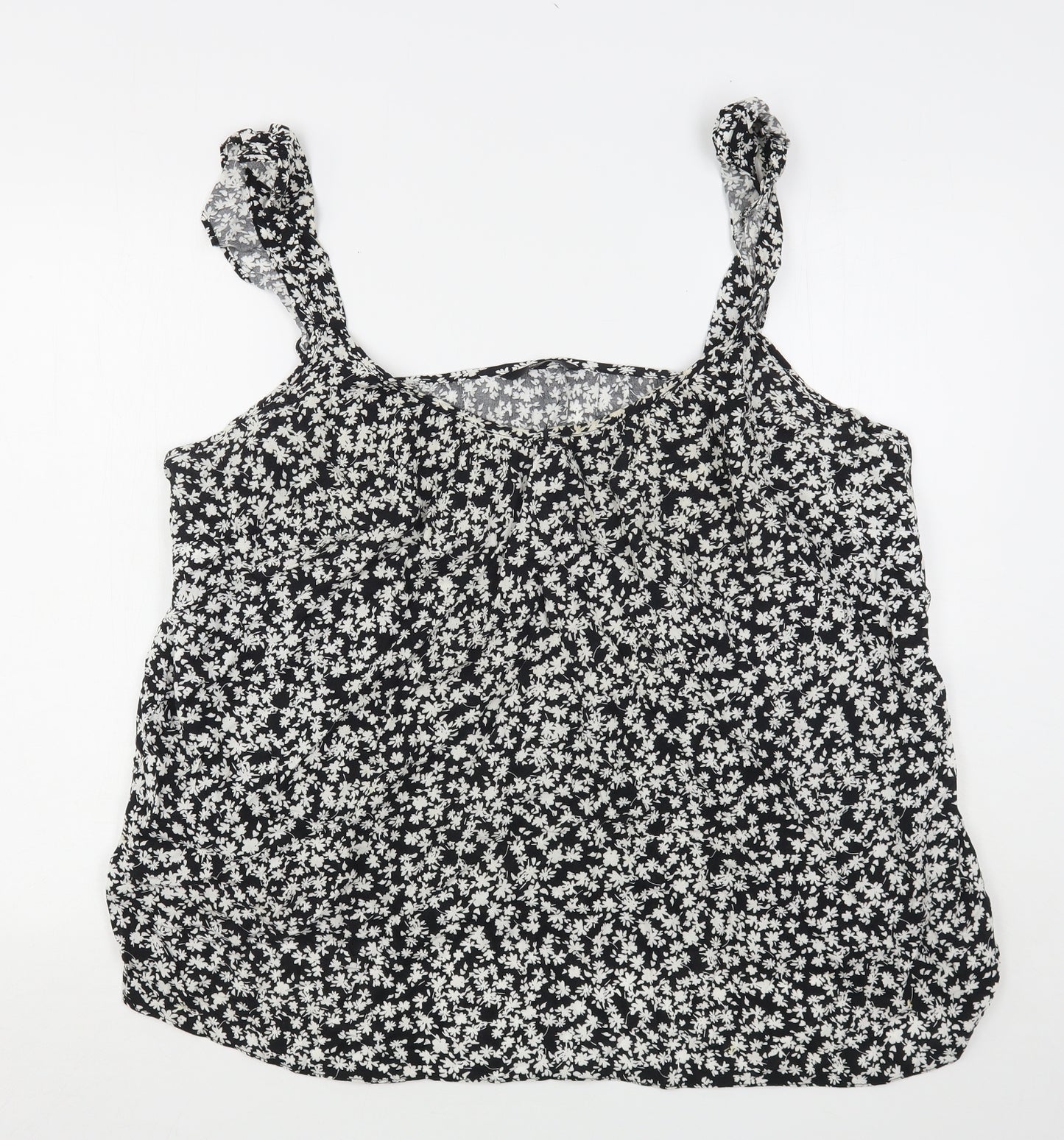 George Womens Multicoloured Floral Viscose Basic Tank Size 24 Round Neck