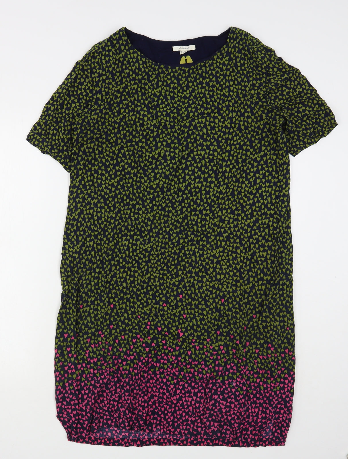 White Stuff Womens Multicoloured Geometric Viscose Sheath  Size 12  Round Neck