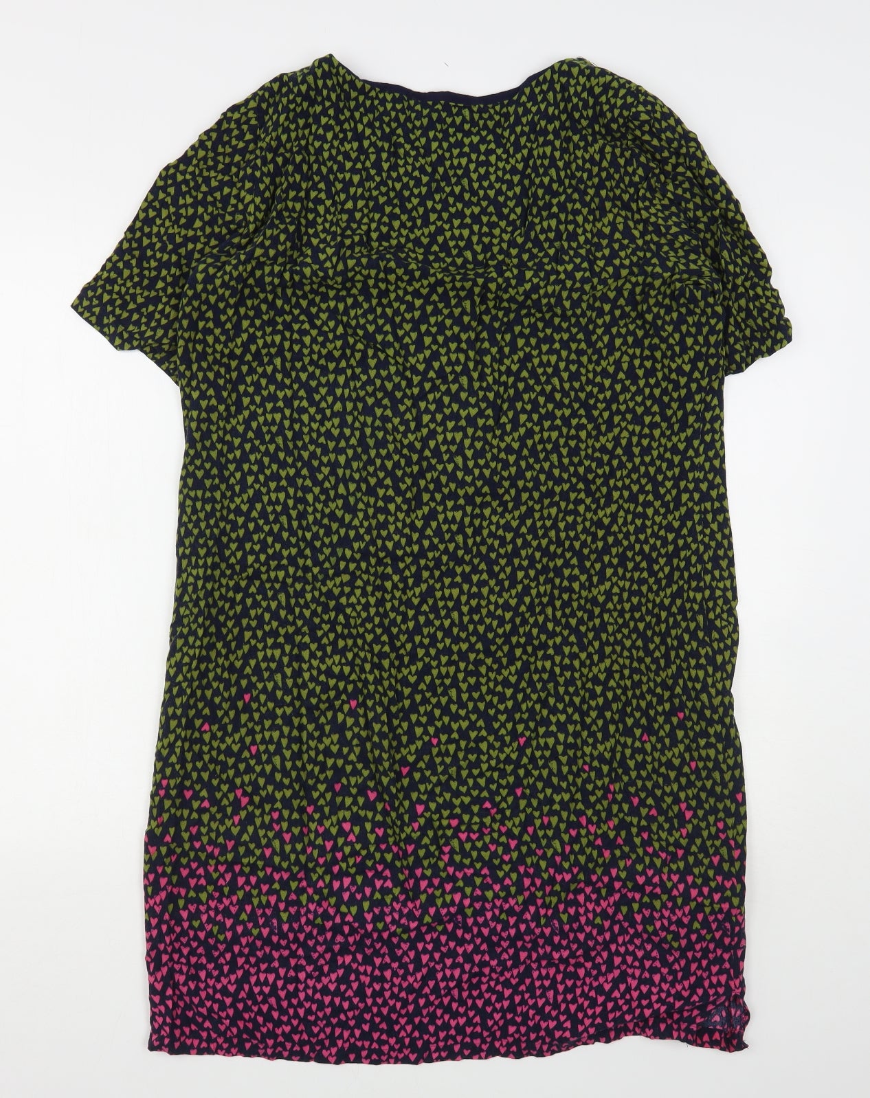 White Stuff Womens Multicoloured Geometric Viscose Sheath  Size 12  Round Neck