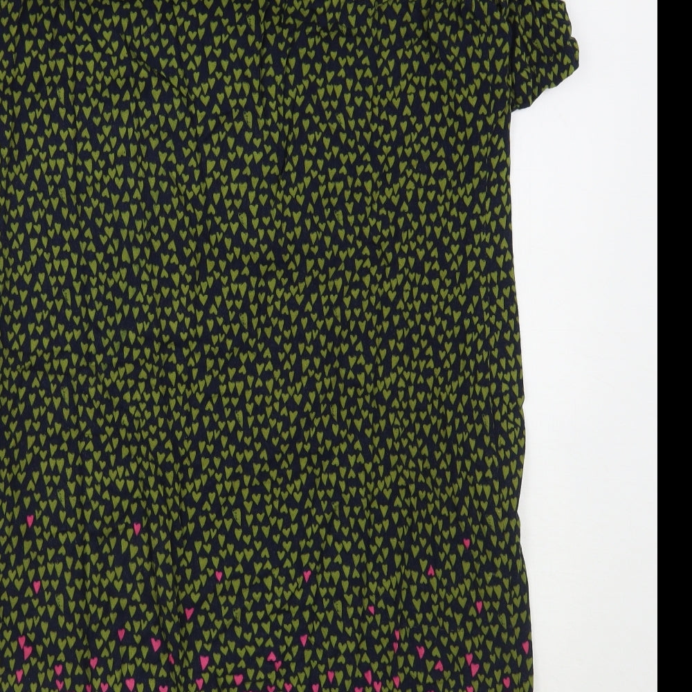 White Stuff Womens Multicoloured Geometric Viscose Sheath  Size 12  Round Neck