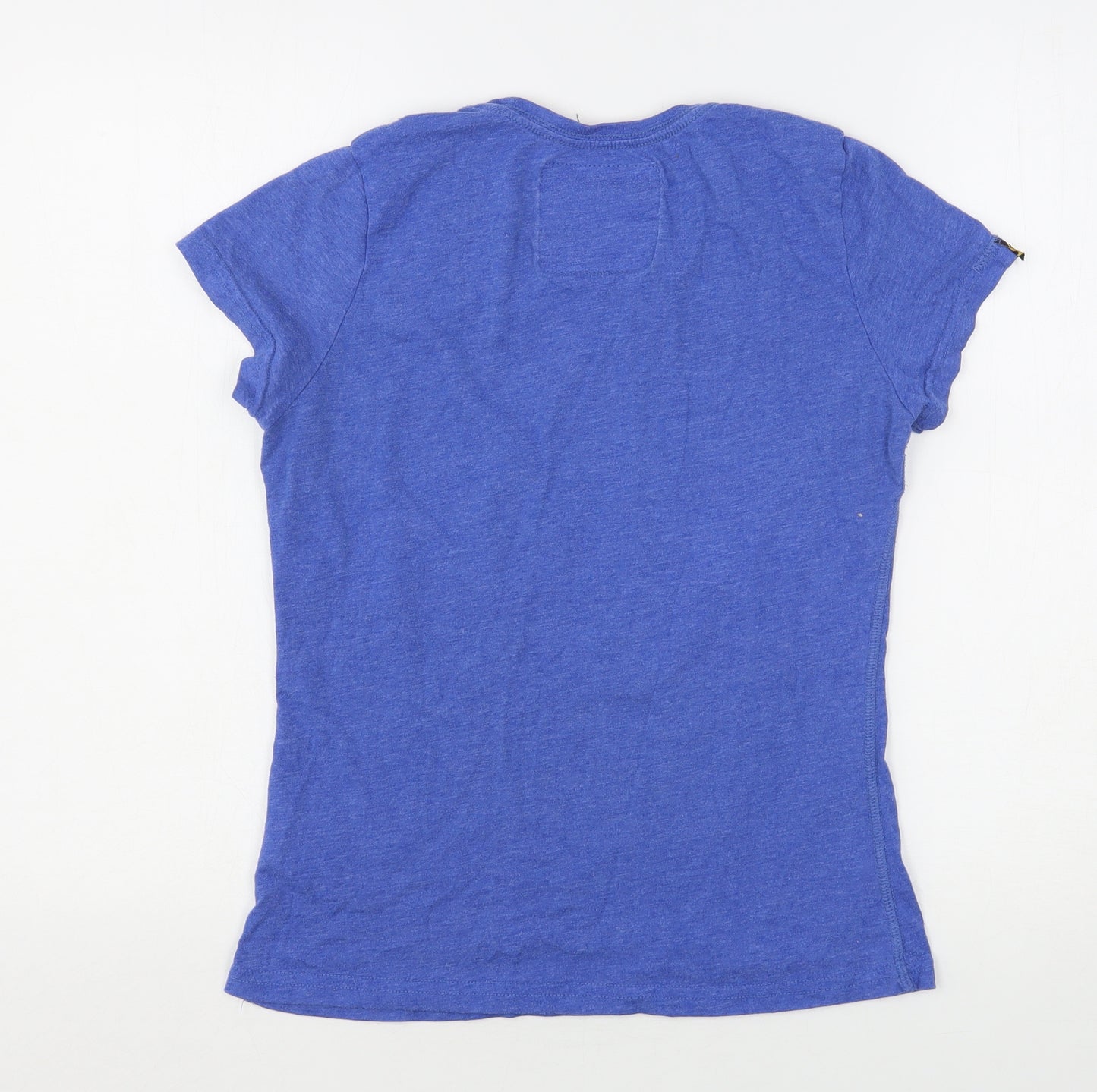 Superdry Boys Blue  Cotton Basic T-Shirt Size L Round Neck